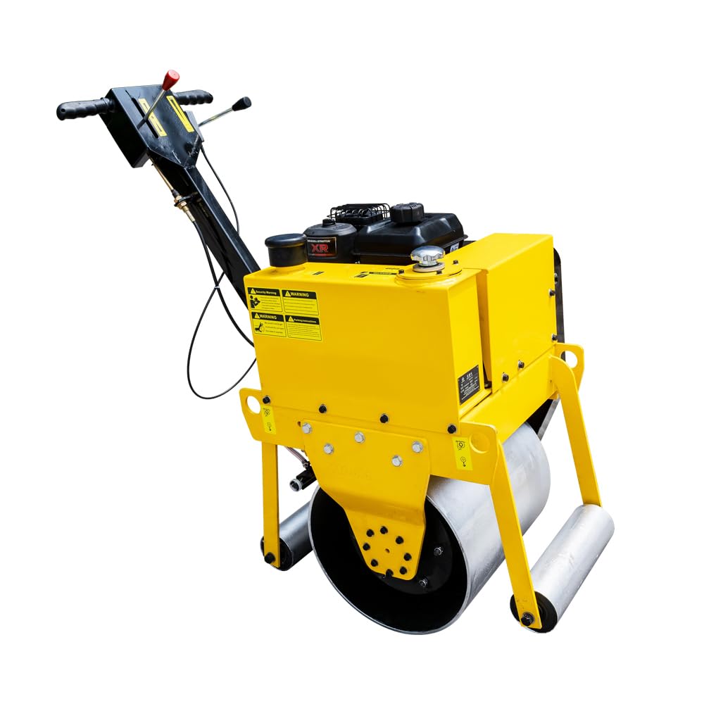 Walk-Behind Vibratory Rollers, Vibratory Compactors, Concrete Finishing Tools, and Lawn Rollers are Used to Compact Asphalt Pavements, Gravel Sand Rolling Width 23.62in/600mm